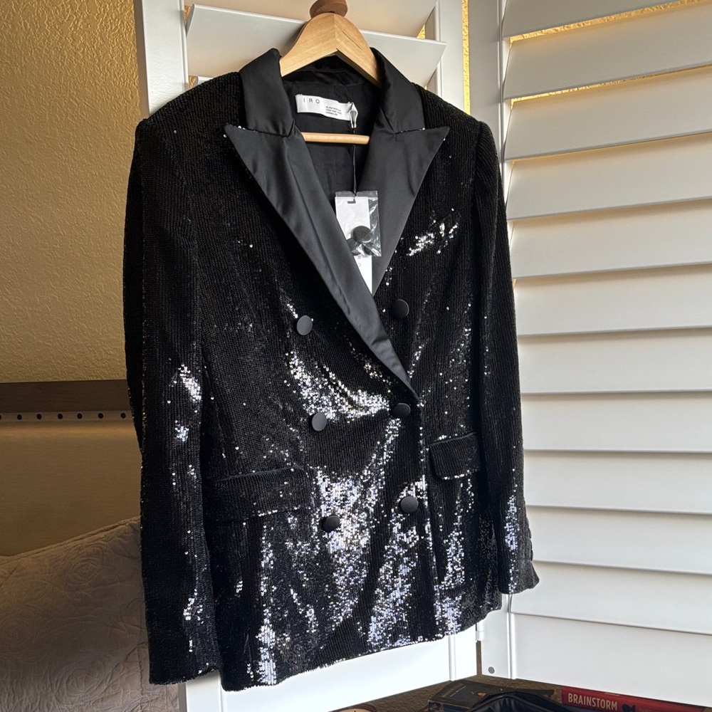 IRO New Year’s eve Black Sequin Blazer